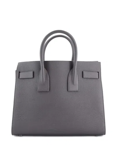 Pre-owned Saint Laurent Sac De Jour Nm Bag Leather Small Tote Bag In Gray