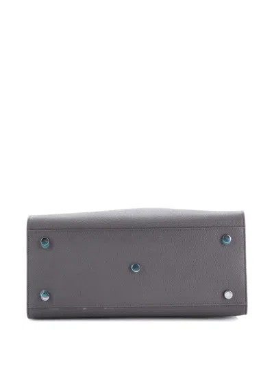 Pre-owned Saint Laurent Sac De Jour Nm Bag Leather Small Tote Bag In Gray