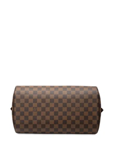 Pre-owned Louis Vuitton 2006 Damier Ebene Ribera Mm Handbag In Brown