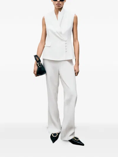 Simkhai Morrie Button-detail Trousers In Blue