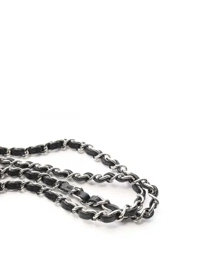 Pre-owned Chanel 2020 Small Classic Caviar Double Flap Crossbody Bag In Black