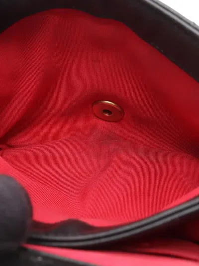 Pre-owned Chanel 2019 Cc Caviar Chevron Top Handle Flap Satchel In Black