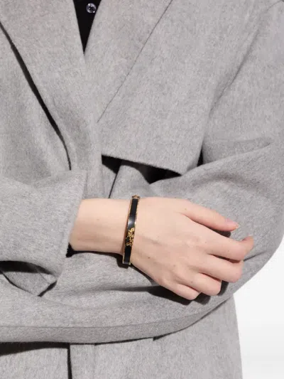 Coach Logo-plaque Bracelet In Burgundy