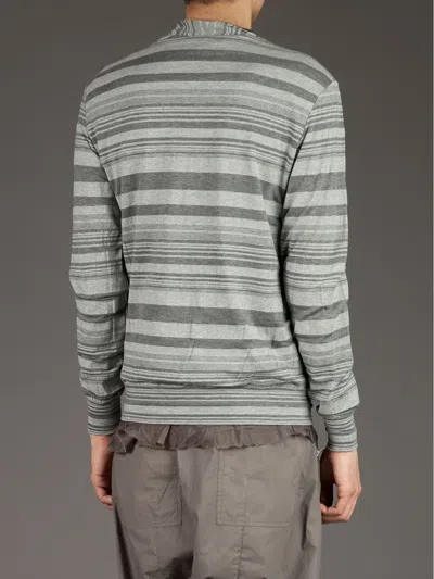 Kolor Striped Cardigan In Gray