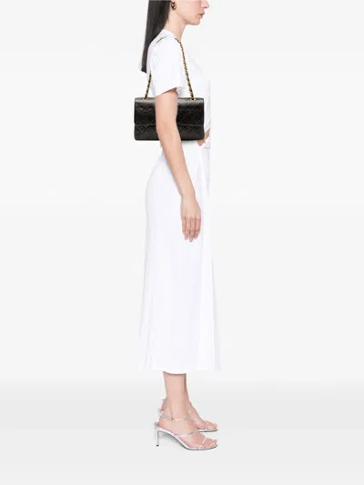 Pre-owned Chanel 1996-1997 Medium Classic Lambskin Double Flap Shoulder Bag In Black