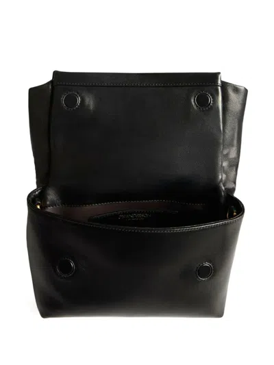 Jw Anderson Shoulder Bag Chain Strap Fold Over Flap In Black