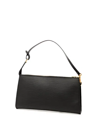 Pre-owned Louis Vuitton 2001 Epi Pochette Accessoires Shoulder Bag In Black