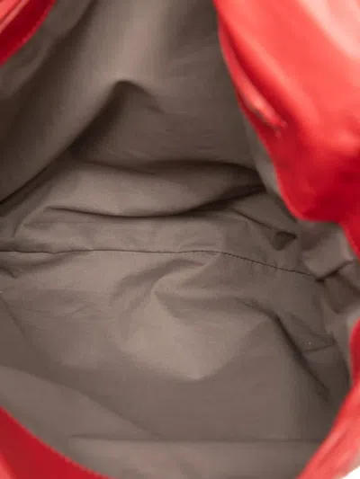 Pre-owned Bottega Veneta 2012-2025 Nappa Intrecciato Flap Crossbody Bag In Red