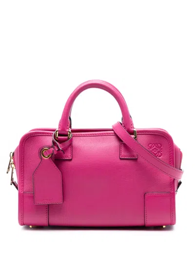 Pre-owned Loewe 2016 Leather Amazona 23 Satchel In Pink