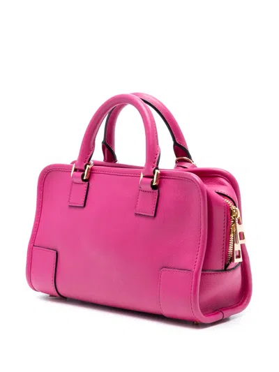 Pre-owned Loewe 2016 Leather Amazona 23 Satchel In Pink