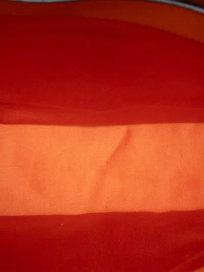 Pre-owned Miu Miu 2010-2025 Goatskin Madras Flap Satchel In Orange