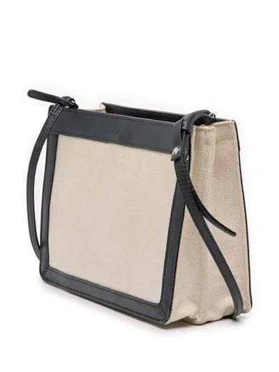 Pre-owned Balenciaga 2016 Canvas Navy Pochette Crossbody Bag In Brown