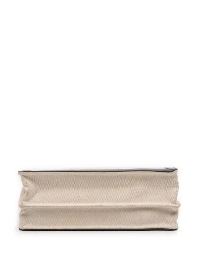 Pre-owned Balenciaga 2016 Canvas Navy Pochette Crossbody Bag In Brown