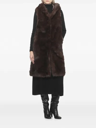 Betta Corradi Syntetic Fur Vest In Brown