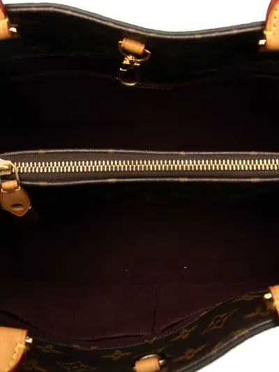 Pre-owned Louis Vuitton 2016 Monogram Montaigne Mm Satchel In Brown