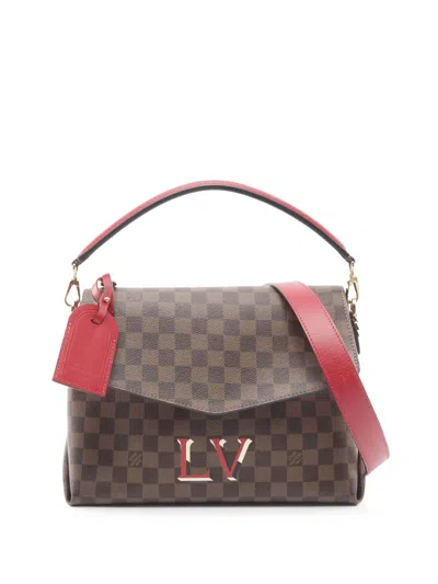 Pre-owned Louis Vuitton 2019 Damier Ebene Beaubourg Mm Satchel In Brown