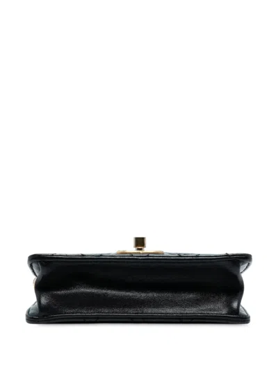 Pre-owned Chanel 2019 Small Lambskin Chic Pearls Flap Crossbody Bag In Black