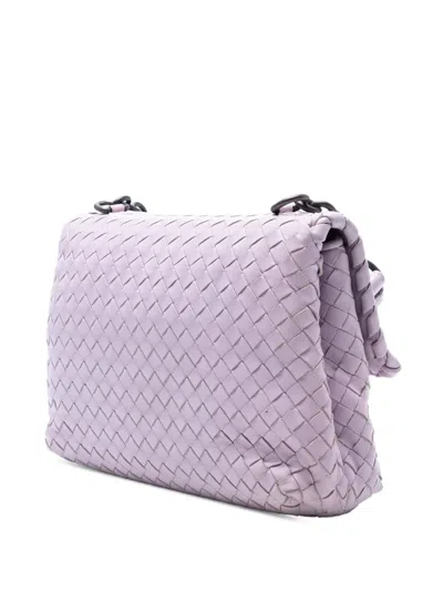 Pre-owned Bottega Veneta 2012-2025 Small Nappa Intrecciato Olimpia Shoulder Bag In Purple