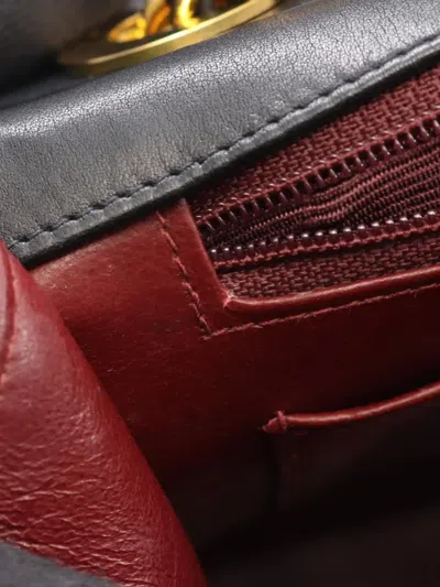 Pre-owned Chanel 1997-1999 Cc Lambskin Maxi Flap Single Flap Shoulder Bag In Black