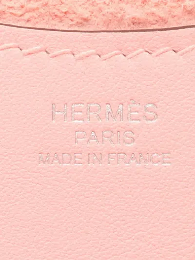 Pre-owned Hermes 2024 Clemence And Swift In The Loop 18 Handbag In Pink