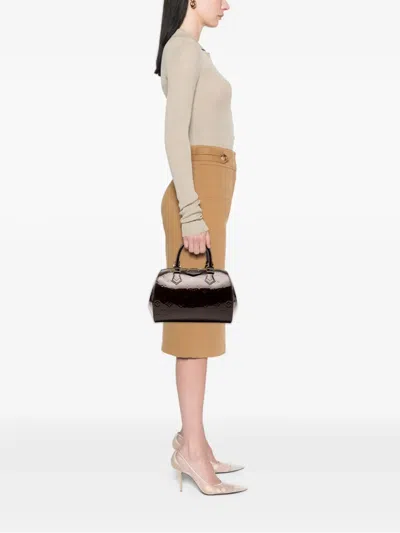 Pre-owned Louis Vuitton 2013 Monogram Vernis Montana Satchel In Purple