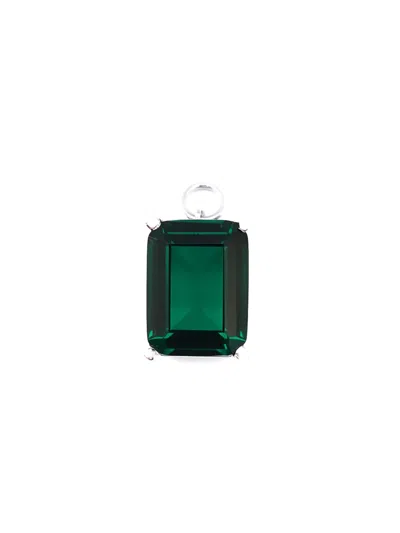 Izabel Display Embelished-stone Pendant Earrings In Green