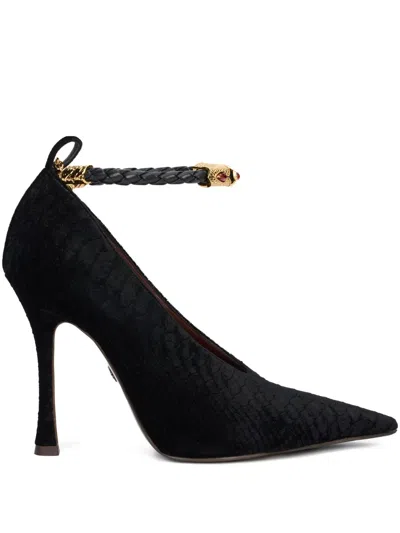Roberto Cavalli Braided Strap Pumps In Black