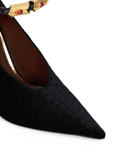 Roberto Cavalli Braided Strap Pumps In Black