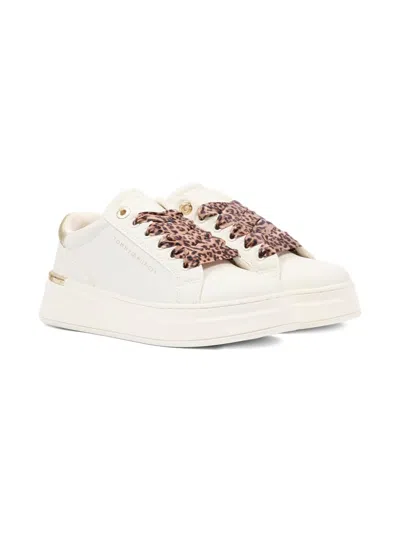 Tommy Hilfiger Junior Leopard-print-laces Sneakers In Multi
