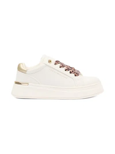 Tommy Hilfiger Junior Leopard-print-laces Sneakers In Multi