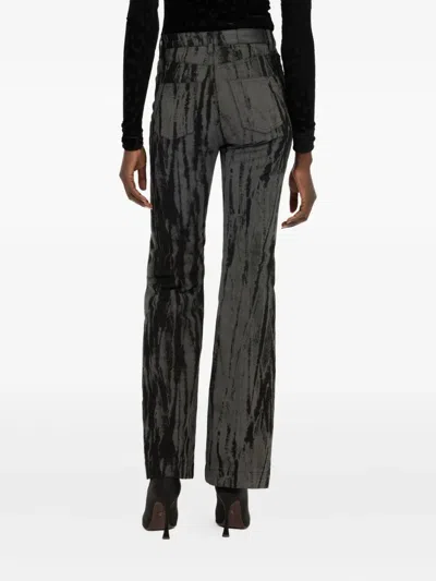 Roberto Cavalli Streak-effect Jeans In Black