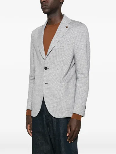 Latorre Houndstooth-pattern Blazer In Gray