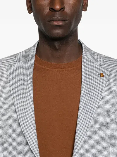 Latorre Houndstooth-pattern Blazer In Gray