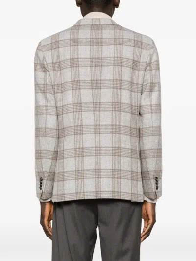 Latorre Plaid-pattern Blazer In White