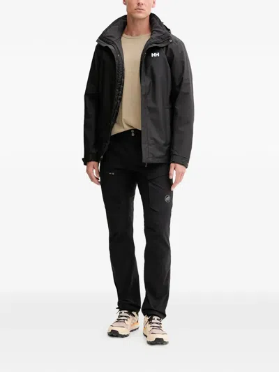 Helly Hansen Logo-detail Hooded Jacket In Black