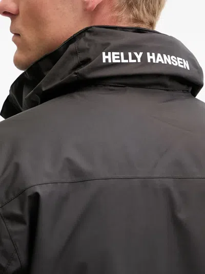 Helly Hansen Logo-detail Hooded Jacket In Black