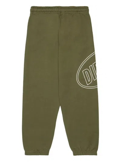 Diesel Pcircle Logo Track Pants In Green