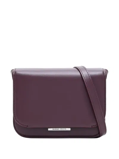 Giorgio Armani Mini X 10 Corso Como Push-lock Shoulder Bag In Purple