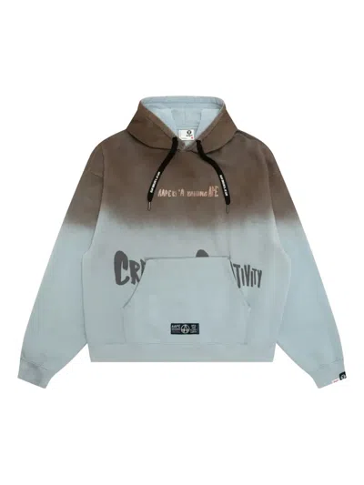 Aape By A Bathing Ape Graphic-print Hoodie In Blue