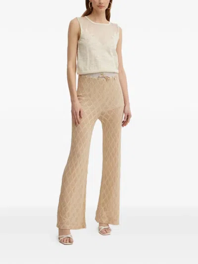 Pinko Semi Sheer-panel Vest In Neutral