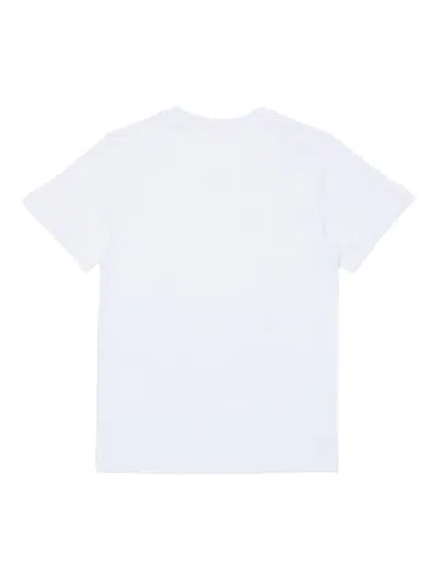 Diesel Jersey T-shirt With Red D Patch In White