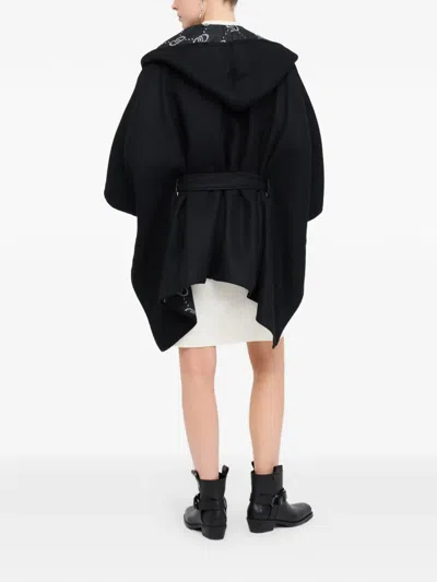 Liu •jo Hooded Poncho In Brown
