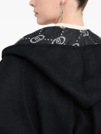 Liu •jo Hooded Poncho In Brown