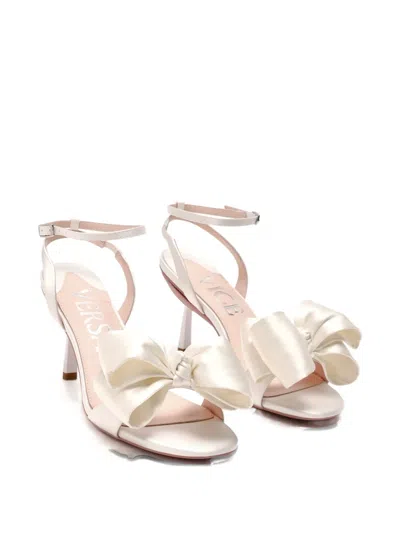 Vice Versa 95mm Bow Ankle-strap Sandals In Red