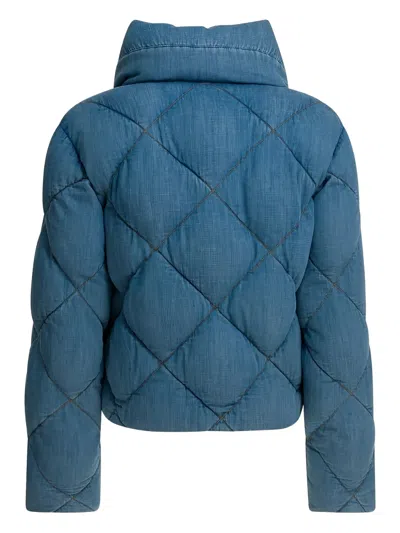 Thelaurent Quilted Button-fastening Jacket In Blue