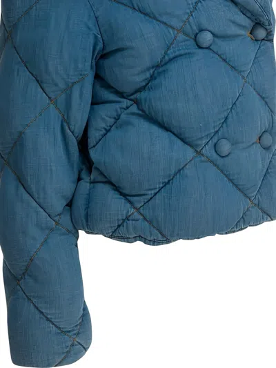 Thelaurent Quilted Button-fastening Jacket In Blue