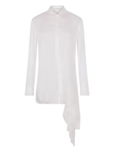 Yohji Yamamoto Asymmetric Shirt In White
