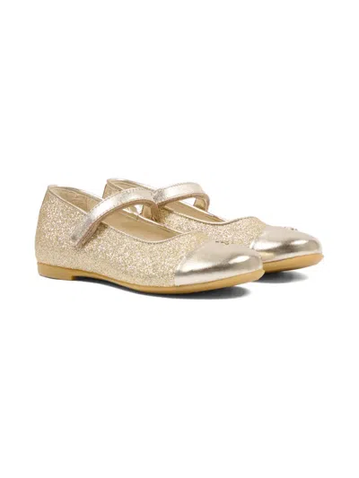 Tommy Hilfiger Junior Metallic-toe Strap-detail Ballerinas In Multi