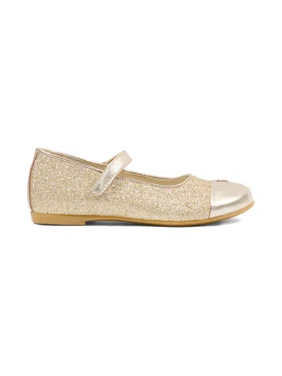 Tommy Hilfiger Junior Metallic-toe Strap-detail Ballerinas In Multi