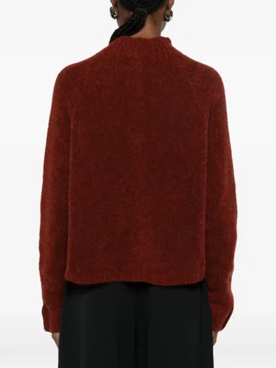 Cordera Button-up Sweater In Red